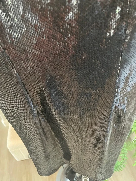 PrettyLittleThing Black Sequin Slip Dress - Picture 3 of 5